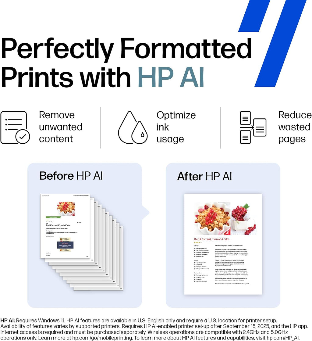 HP Envy Photo 7975 Wireless Color Inkjet Photo Printer, Print, scan, Copy, Easy Setup, Mobile Printing, Best-for-Home, 3 Month Instant Ink Trial Included, AI-Enabled (B63K3A)