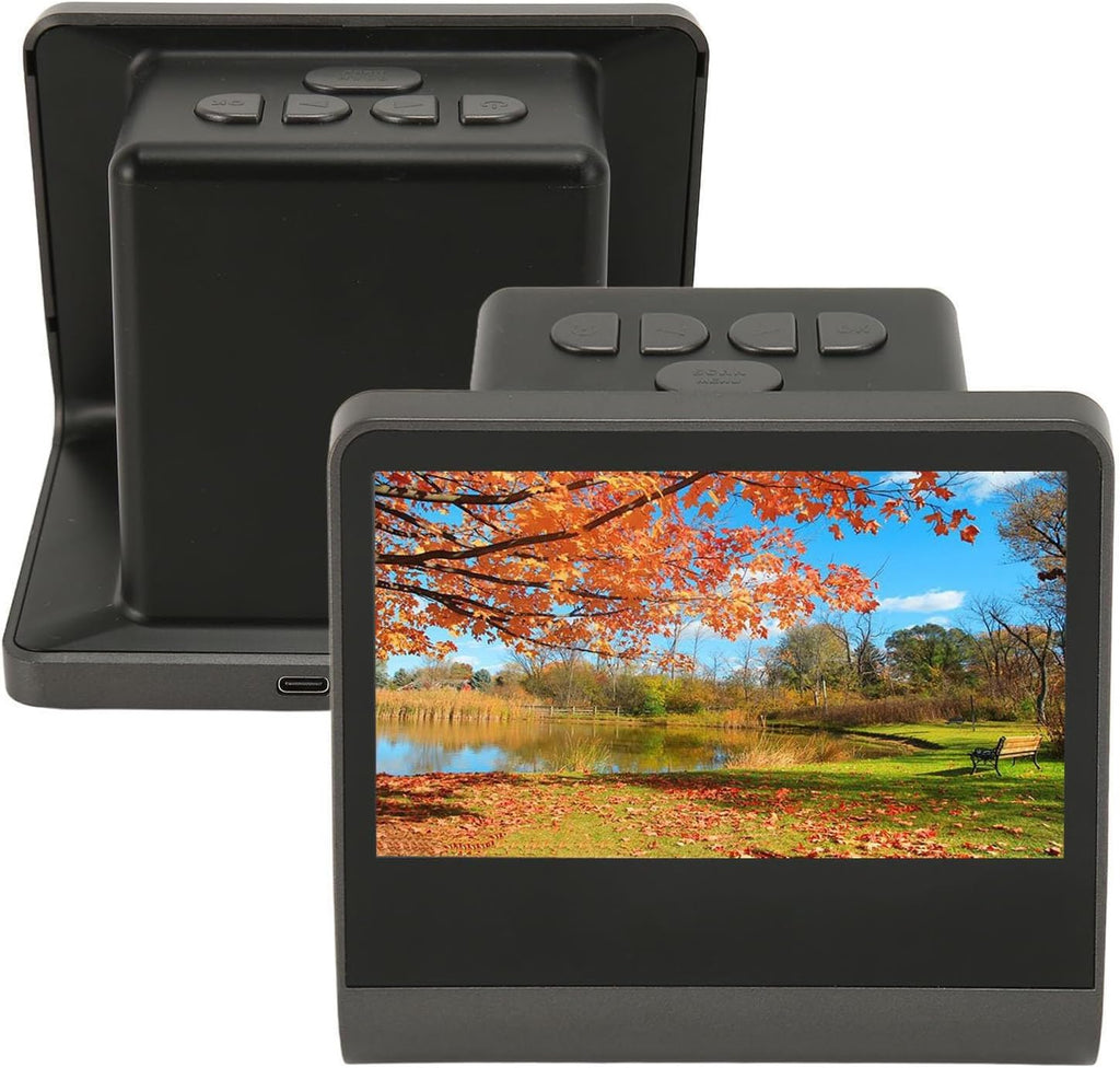 24MP/48MP Pixel 5-inch High-Definition Screen Film Scanner, Supports 35mm/135mm/126mm/110mm/8mm Color Positive and Negative Films
