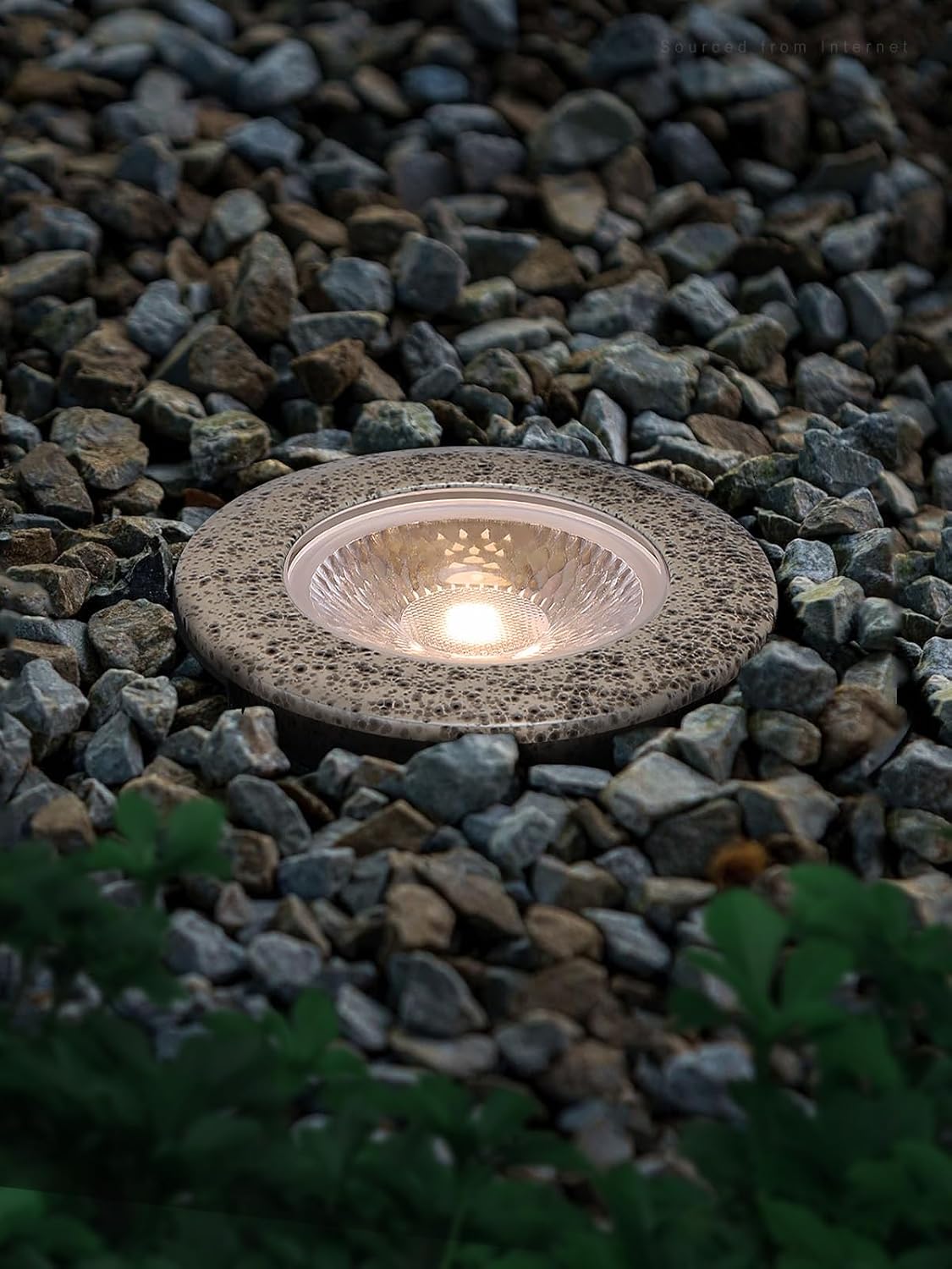 LEONLITE 12-Pack 7W 3000K Well Lights Landscape LED In Ground, 12-24V AC/DC Low Voltage, CRI90 IP67 Inground Well Lights Outdoor, Rock Color Aluminum Housing, Embedded Parts Included