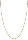 Kooljewelry 14k Rose Gold Diamond-cut Cable Chain Necklace (1 mm)