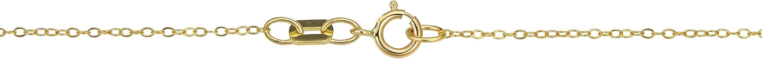 Kooljewelry 14k Yellow Gold 0.7 mm Thin Round Cable Chain Necklace (16, 18, 20, 22, 24 or 30 inch)