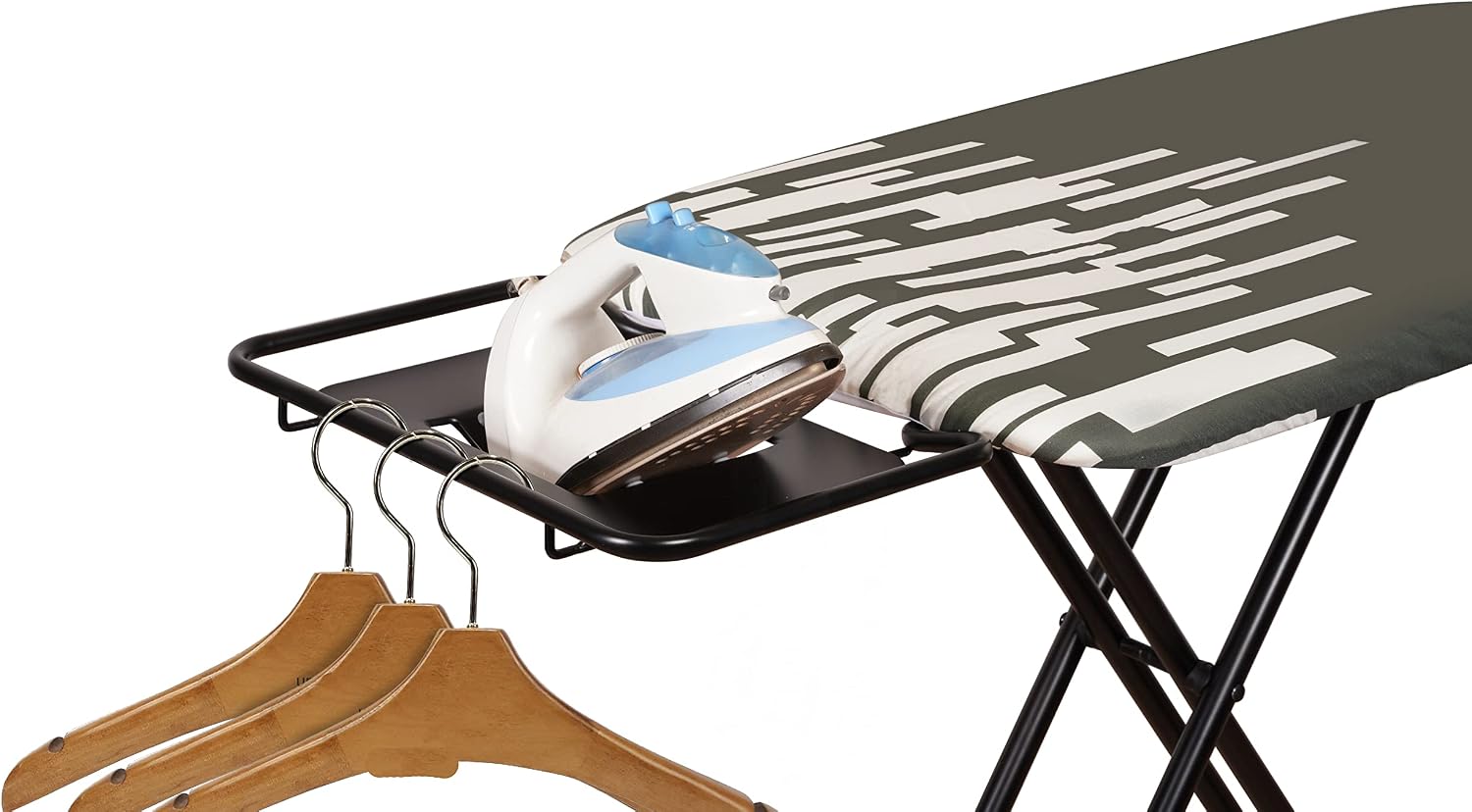 Extra Large Ironing Board with Large Hang Rail and Iron Rest in 63' L x 20' W (with Iron Rest)