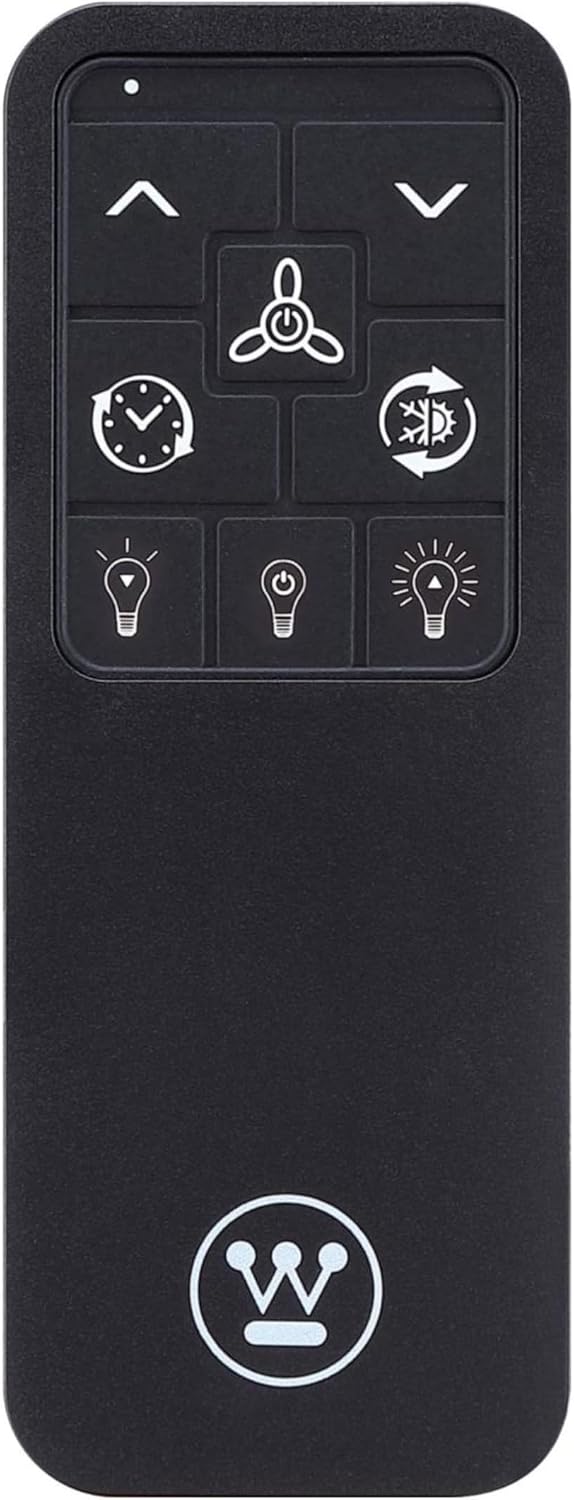 Westinghouse Lighting Hudson Yards Adjustable Ceiling Fan with Light, 80-Inch Industrial-Style Indoor/Outdoor Fan in Matte Black, DC Motor, Dimmable LED with Opal Frosted Glass, Remote Control
