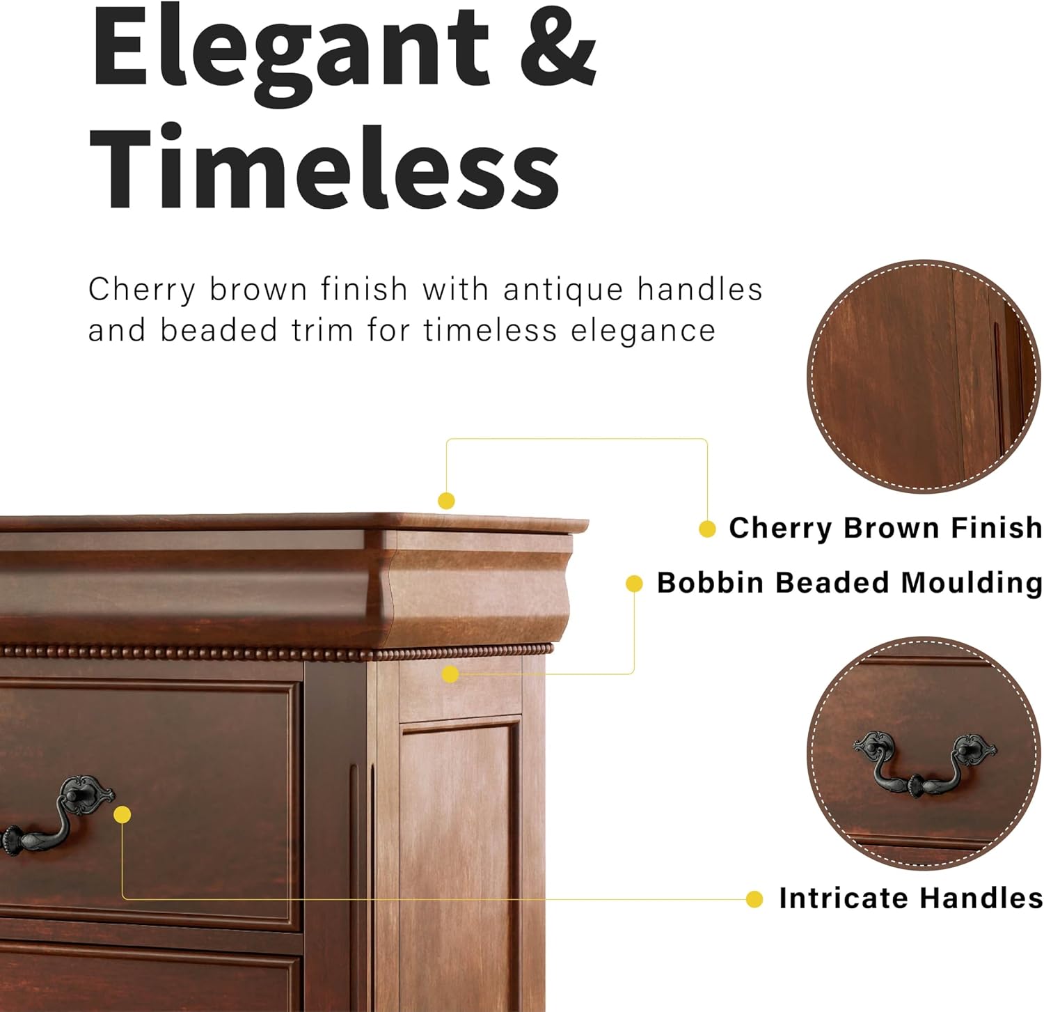 24/7 Shop at Home , nightstands, Cherry Lumis