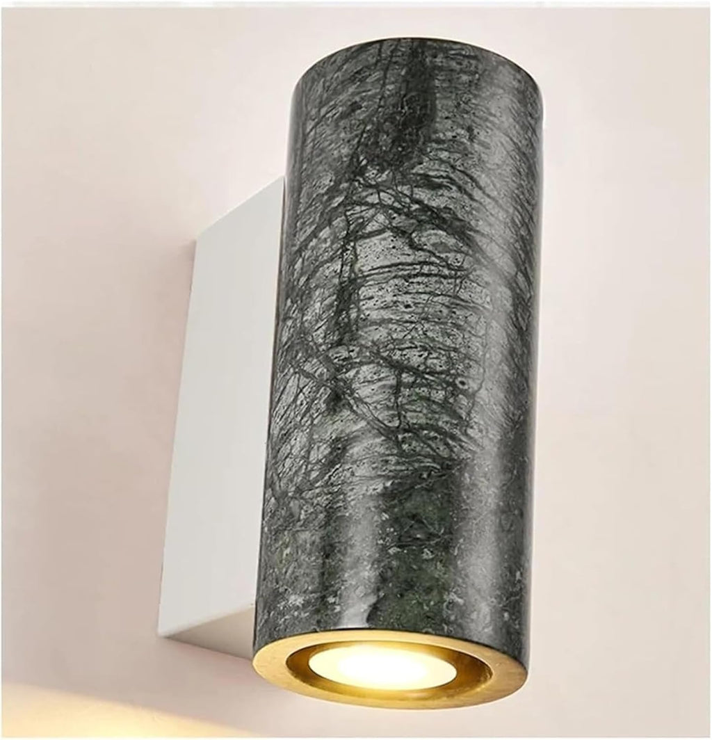 Nordic Minimalist Natural White Marble Modern Living Room Balcony Decoration Spotlight Landscape Corridor Warm Color Wall Lamp Simple(Green)