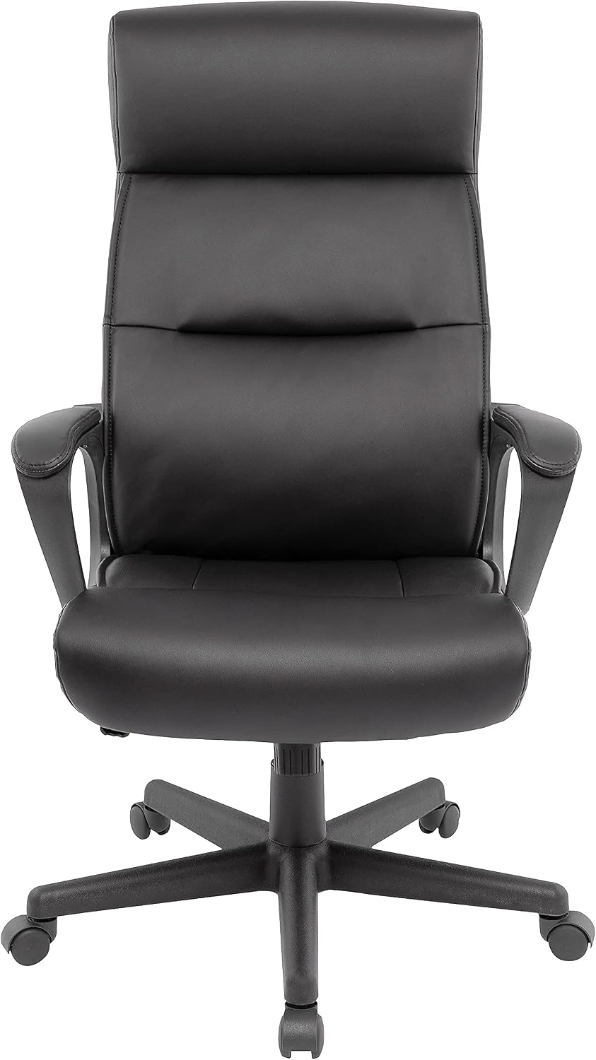STAPLES Rutherford Ergonomic Manager & Executive Office Chair, High Back Swivel, Adjustable Height, Luxura Faux Leather, Black