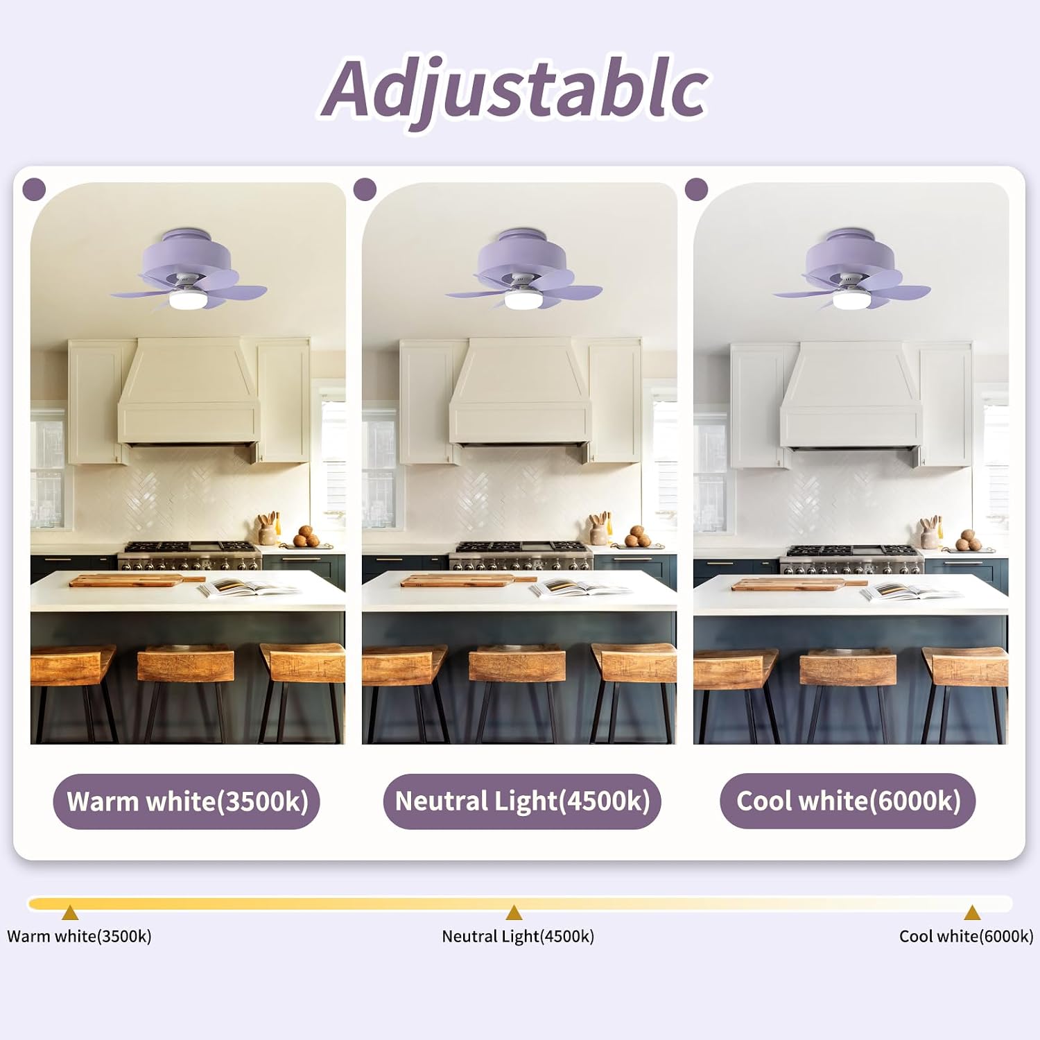 Nordic Retro Round Purple Resin Semi-Recessed Fan Ceiling Light, Simple Style, Ceiling Lighting, Corridor Lighting, Entrance, Toilet