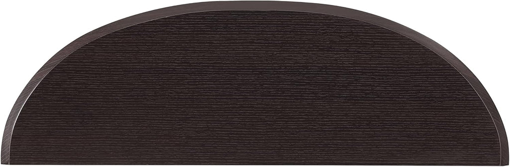 Homes: Inside + Out Payne Modern Half Moon Accent Console Table with Storage Shelf, Decorative Entryway Furniture for Living Room, Hallway, Entrance, Small Spaces, Cappuccino