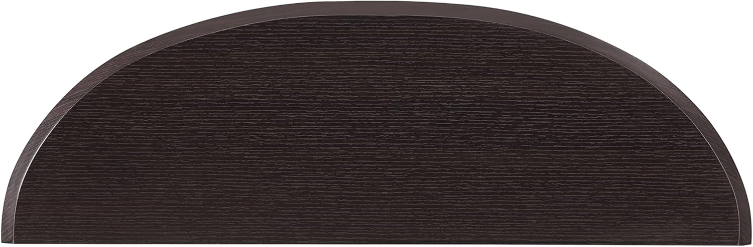 Homes: Inside + Out Payne Modern Half Moon Accent Console Table with Storage Shelf, Decorative Entryway Furniture for Living Room, Hallway, Entrance, Small Spaces, Cappuccino