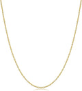 Kooljewelry 14k Yellow Gold 1.5 mm Diamond-cut Cable Chain Necklace (16, 18, 20, 22, 24 or 30 inch)