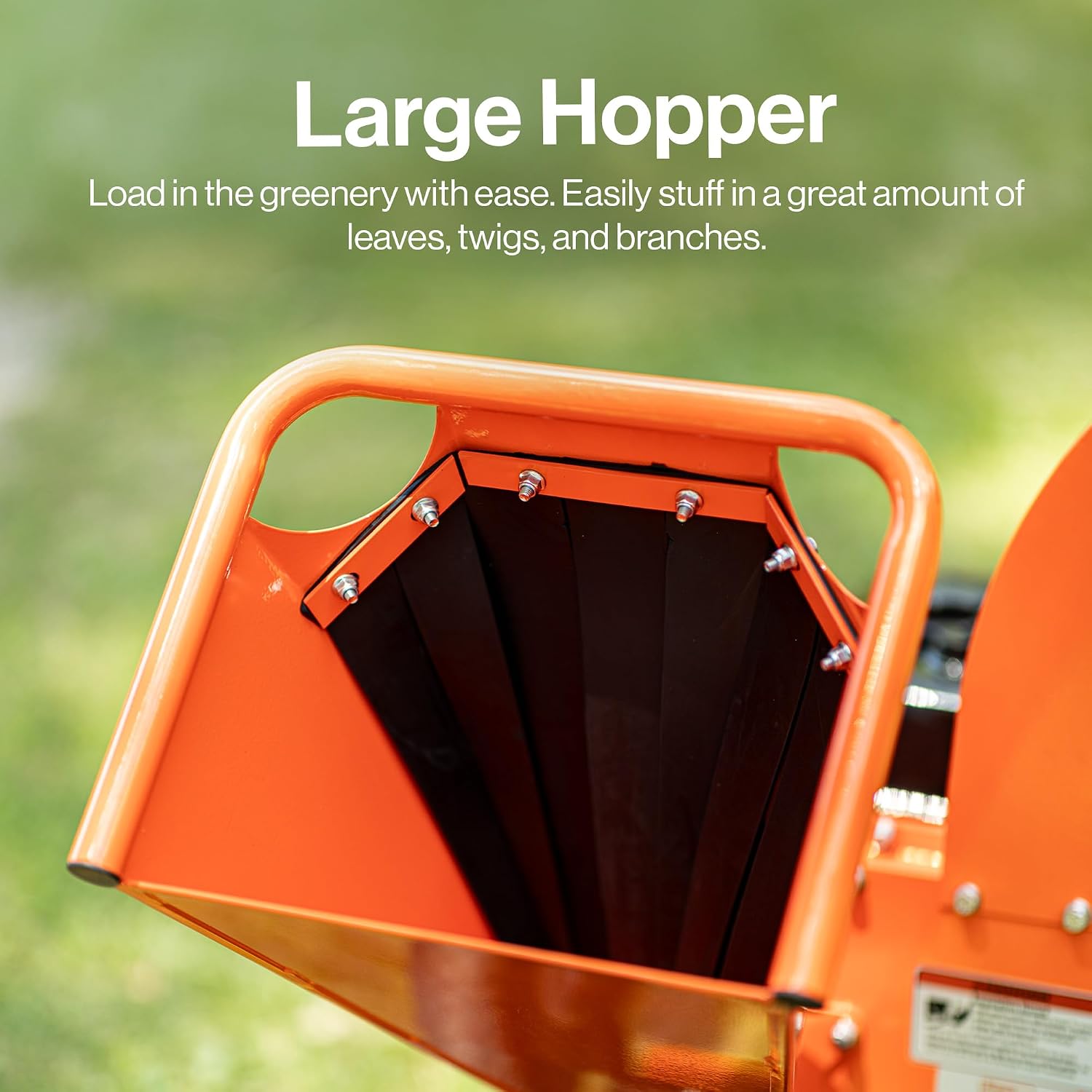 SuperHandy Mini Wood Chipper Shredder Mulcher Heavy Duty 7HP Compact Design 3' Inch Max Capacity