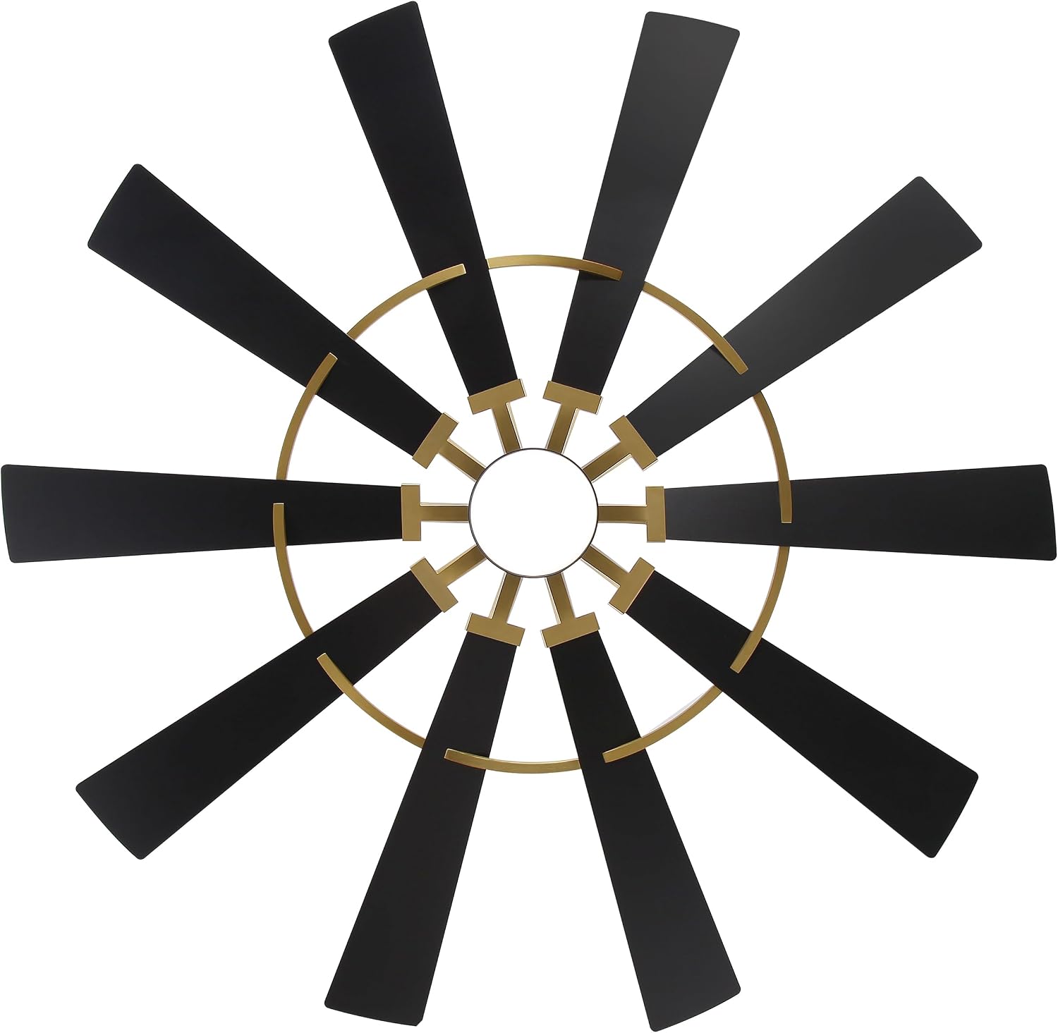 WINGBO 72' Windmill Ceiling Fan with Lights, 3 Downrod, 6-Speed Reversible DC Motor, 3CCT, 10 Blade Indoor Farmhouse DC Ceiling Fans for Kitchen Bedroom Living Room Patio, Aged Brass and Black