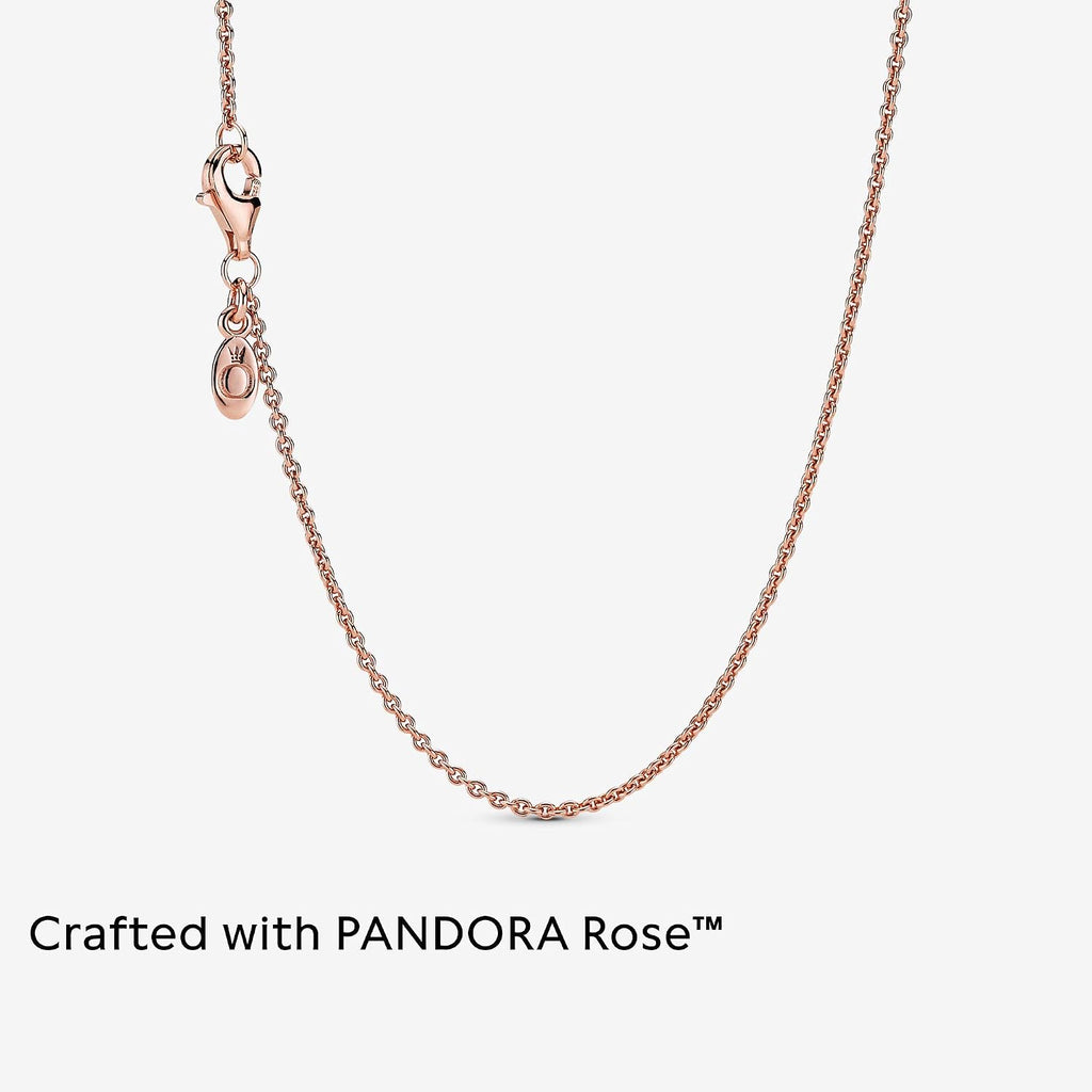 PANDORA Jewelry - Classic Cable Chain Necklace with Lobster Clasp - Great Gift for Women - Made Rose Gold, With Gift Box