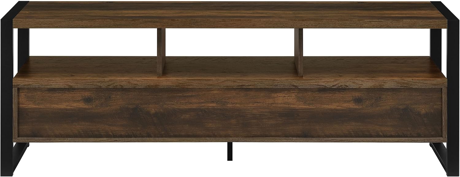 Coaster Home Furnishings - James - Engineered Wood - 60-Inch 3-Drawer TV Stand and Black Metal Finish - Living Room - Dark Pine - 704282