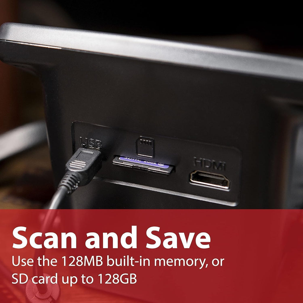 Magnasonic All-in-One 24MP Film Scanner with Large 5' Display & HDMI, Converts 35mm/126/110/Super 8 Film & 135/126/110 Slides into Digital Photos, Built-in Memory (FS71)