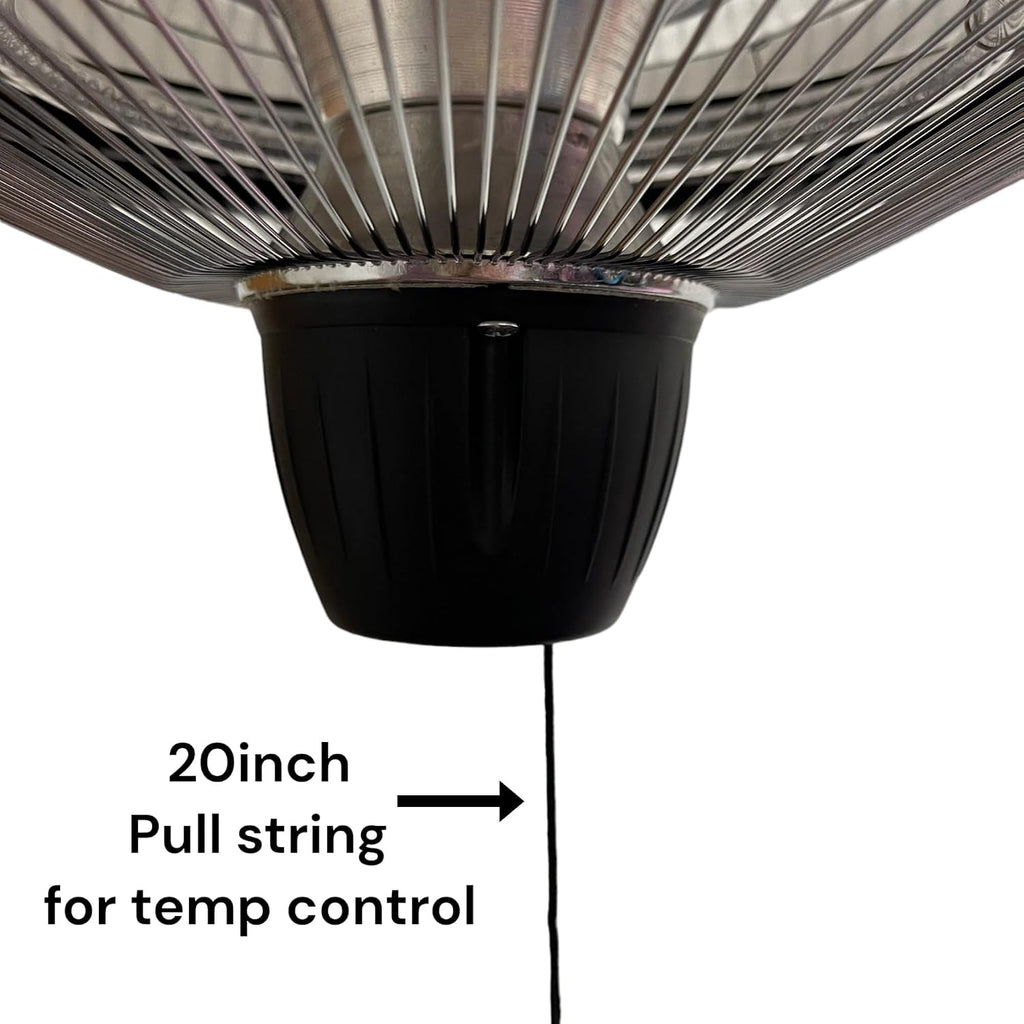 Black Outdoor Indoor Patio Restaurant Halogen Ceiling Heater Water Proof