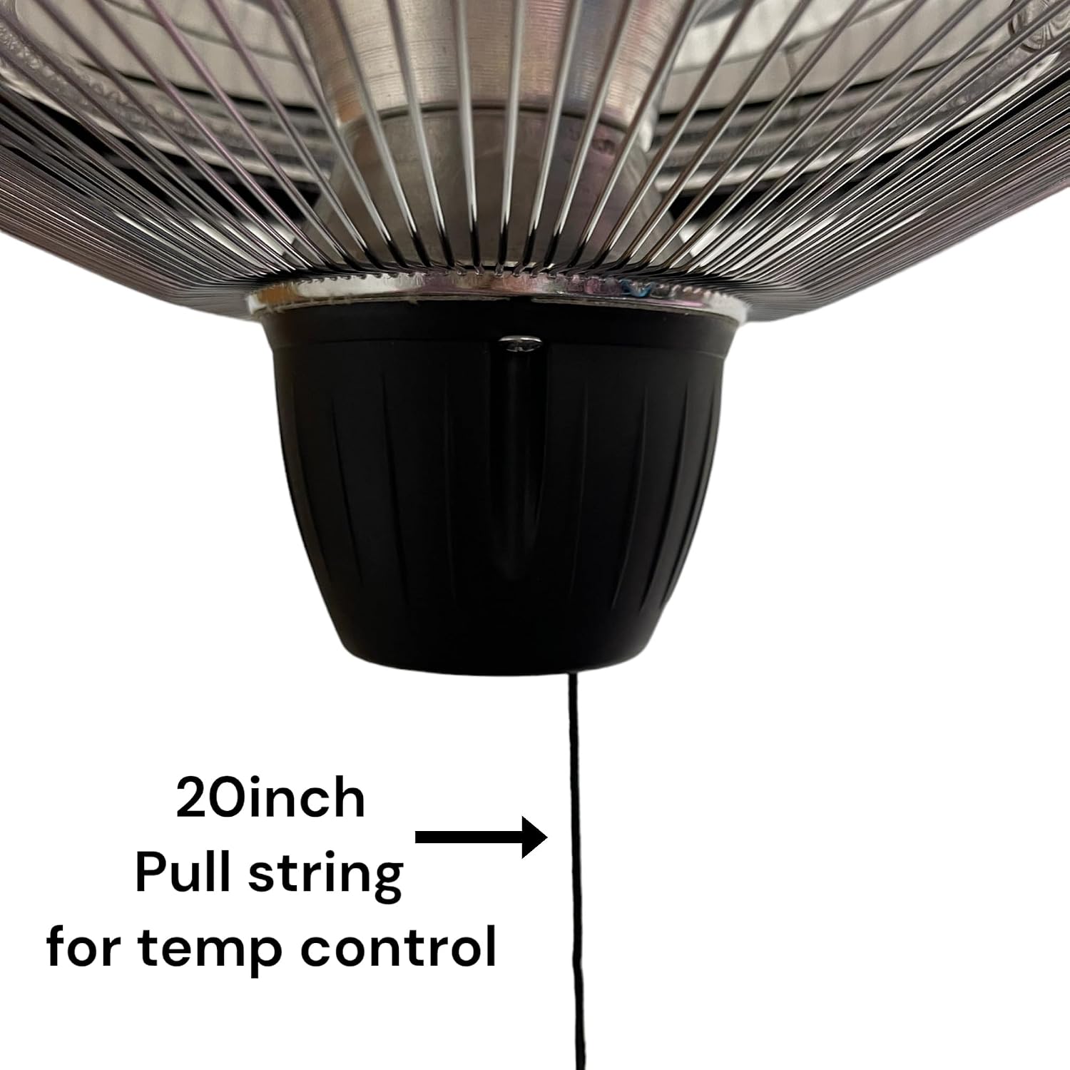Black Outdoor Indoor Patio Restaurant Halogen Ceiling Heater Water Proof