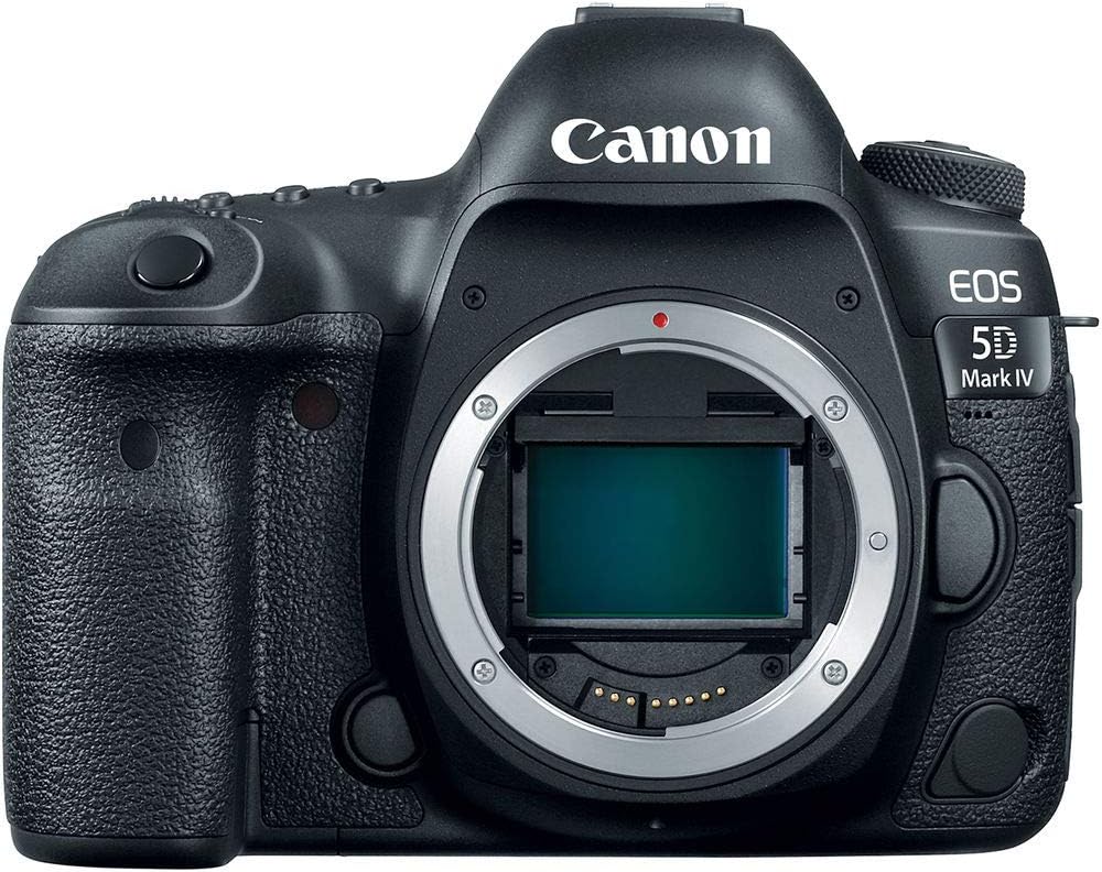 Canon EOS 5D Mark IV DSLR Camera with 24-70mm f/4L Lens (1483C018) + Canon EF 75-300mm f/4-5.6 III Lens (6473A003) + 4K Monitor + Pro Mic + 2 x 64GB Memory Card + Color Filter Kit + More