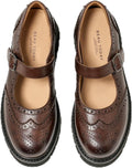 BEAU TODAY Mary Jane Shoes Women Mary Jane Flats Womens Oxford Wingtips Comfort Leather Round Toe Brogue Non-Slip Dressy Casual Cute Girls School Work Shoes