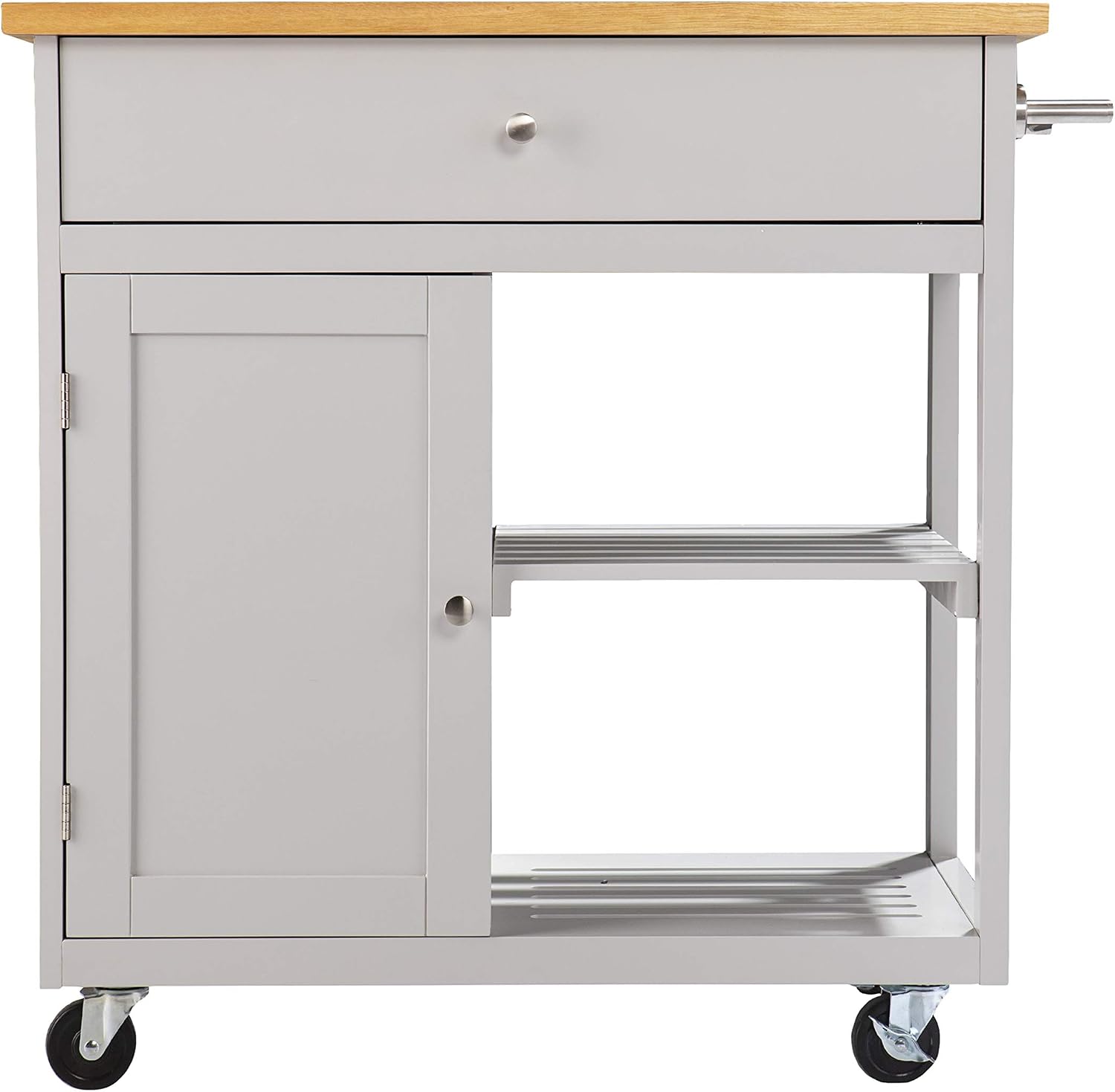 SEI Furniture - Rolling Kitchen Island with Storage - Transitional Design, Green Finish - Ideal for Kitchen, Dining Room (KA1125734)