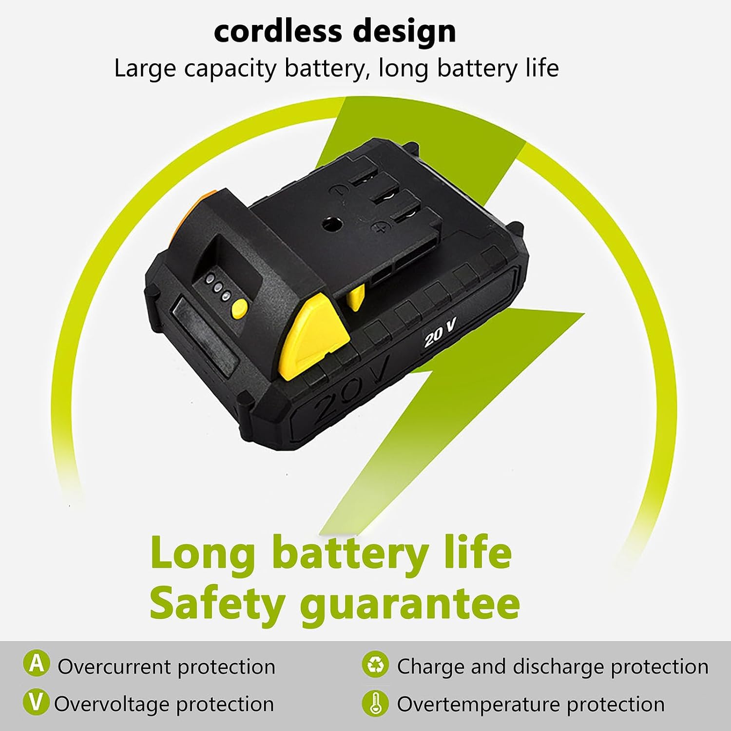 Cordless Tiller Cultivator,250RPM Electric Garden Tiller,with Batteries & Charger,10cm Tilling Width and 20cm,for Lawn/Gardening/Soil Cultivation(Size:1*Battery)