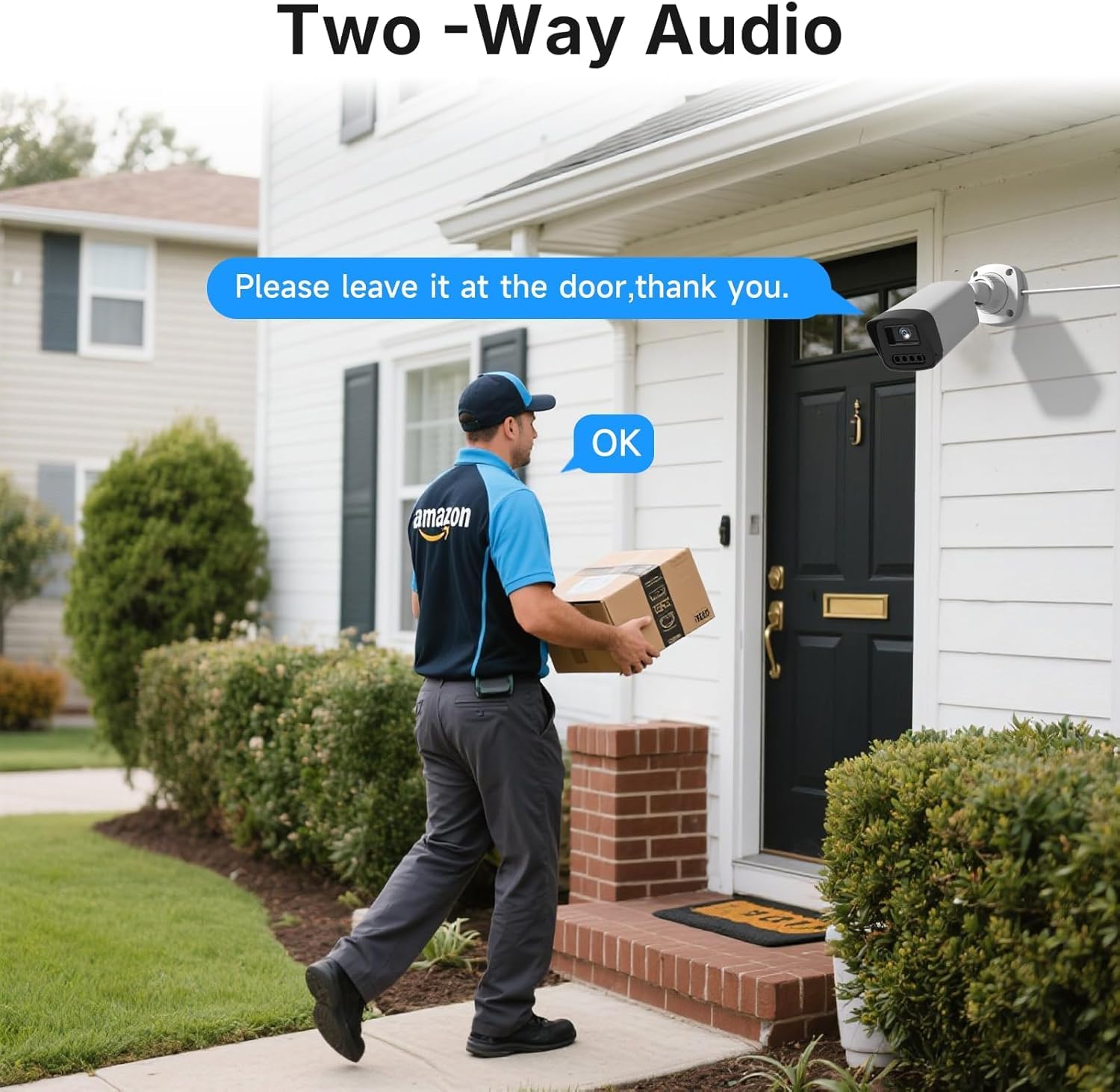 PoE Security Camera System, 6pcs Wired 3MP Outdoor IP Cameras with Color Night Vision, AI Human Detection, Two-Way Audio, 4K 8CH NVR with 3TB HDD for 24-7 Recording, No Monthly Fee (3MP-3TB)