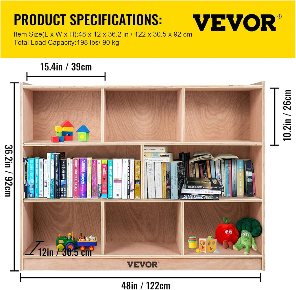 Happybuy 8-Section Cubbies for Classrooms, Cubby Storage Cabinet, Classroom Cubbies, Compartment Storage Cabinet, Classroom Furniture for Home, School, Kindergarten