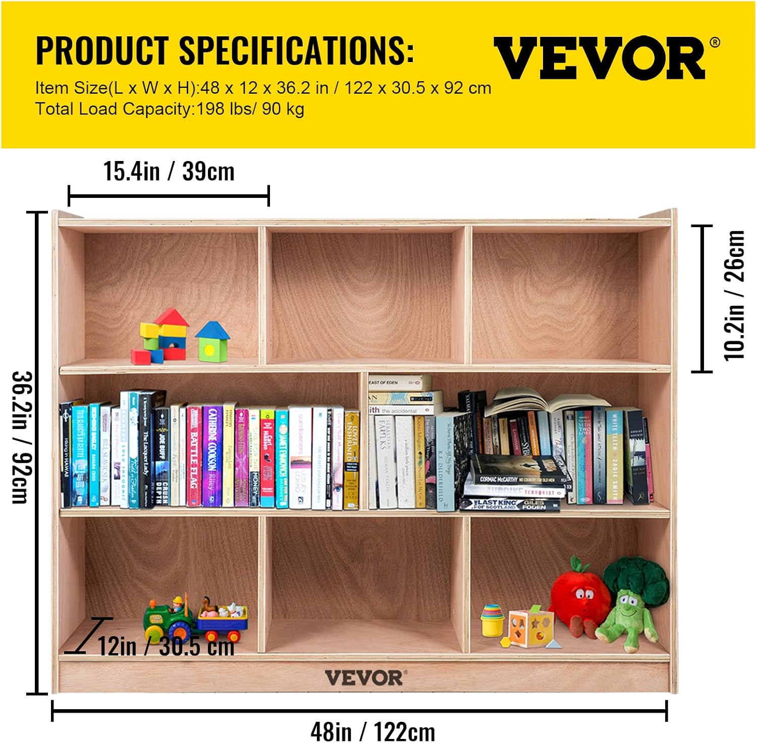 Happybuy 8-Section Cubbies for Classrooms, Cubby Storage Cabinet, Classroom Cubbies, Compartment Storage Cabinet, Classroom Furniture for Home, School, Kindergarten