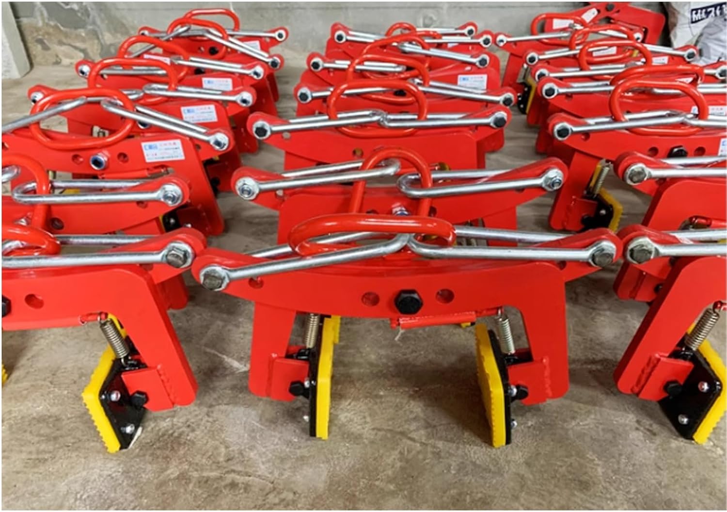 Stone Lifting Clamps with 2 Pairs Of Rubber Mats, Heavy Duty Scissor Granite Slab Carrying Lifting Clamps for Timber/Steel Sheet/Glass, Slab Lifter for Stone Handling Road Construction(Opening size 12
