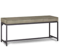 SIMPLIHOME Banting Desk - 72 Inch Wide Solid Wood and Metal Writing Desk in Distressed Grey, Modern Industrial Home Office Computer Table for Study with 2 Drawers and Flip-Down Keyboard Tray