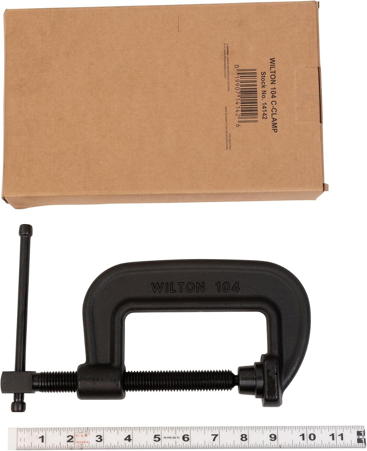 Wilton Brute Force C-Clamp, 3-3/4' Opening, 2-3/8' Throat, 10000 Lbs. Clamping Force (Model 104) (Pack of 2)