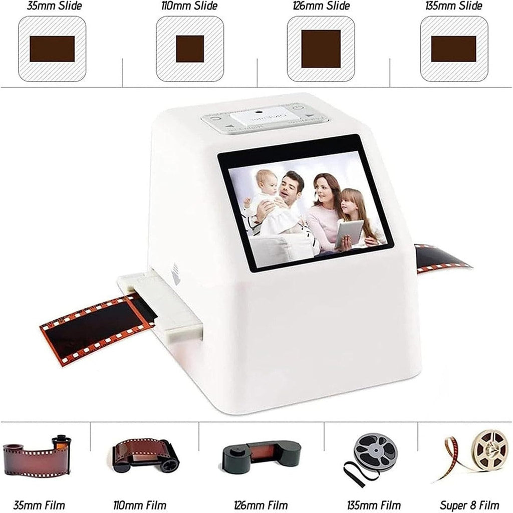 High Resolution Film Slide Scanner 22mp to Convert 135/126/110/Film, Slides, Negatives to JPEG, USB/SD Digital Film Converter