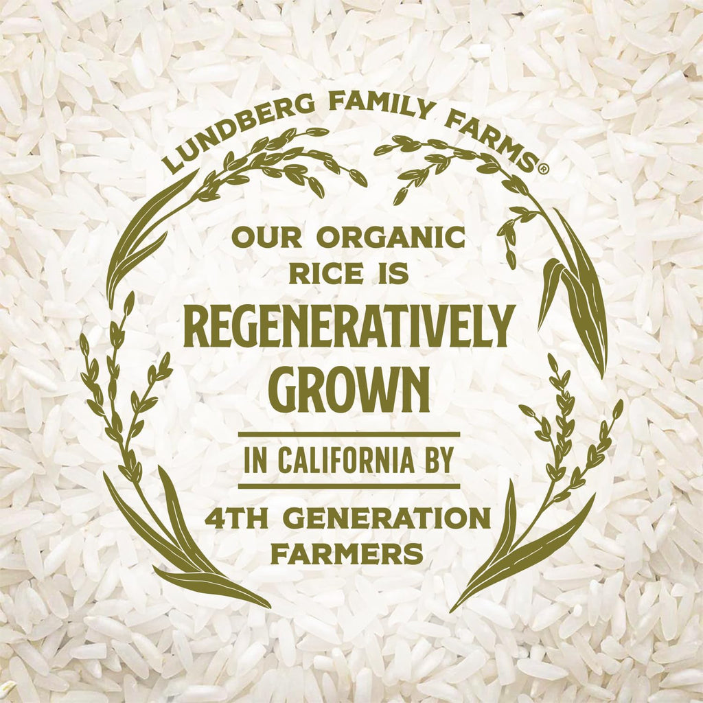 Lundberg Organic Jasmine White Rice – Long-Grain, Fluffy & Aromatic, Responsibly Grown in California, 25 Lbs