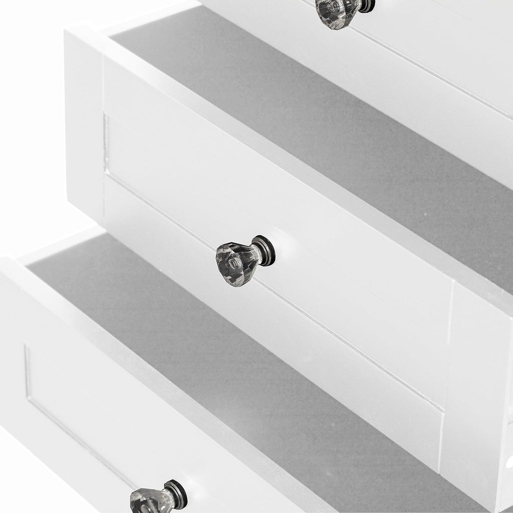 Basicwise Freestanding Storage Cabinet with Shelves Drawers & Door Linen Tower Organizer for Towels Toiletries and Essentials Floor Standing Cupboard for Bathroom or Laundry Room, White