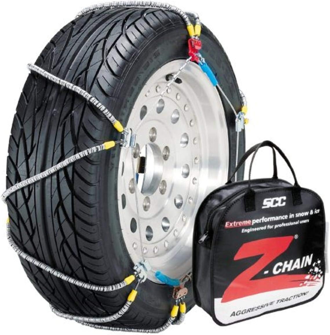 SCC Z-539 Z-Chain Extreme Performance Cable Tire Traction Chain - Set of 2,Silver