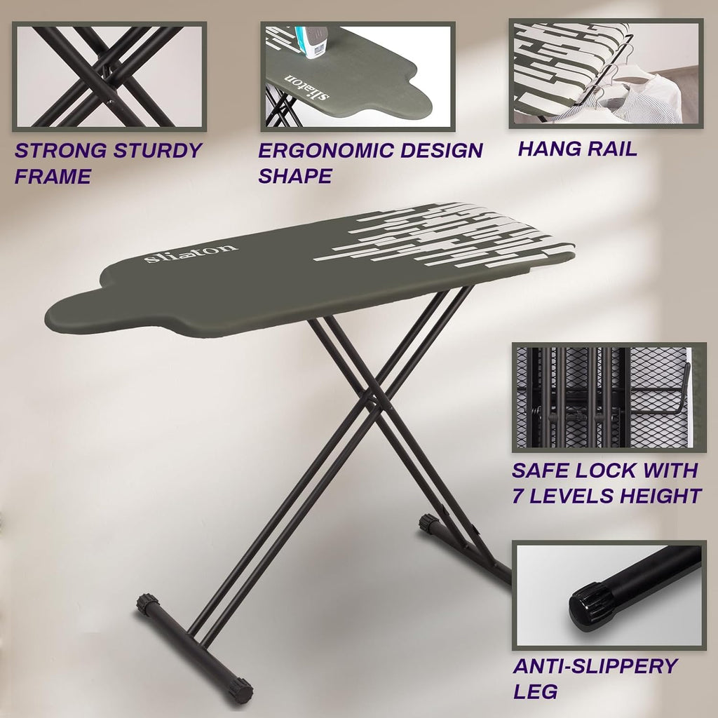 Extra Large Ironing Board with Large Hang Rail in 53' L x 20' W