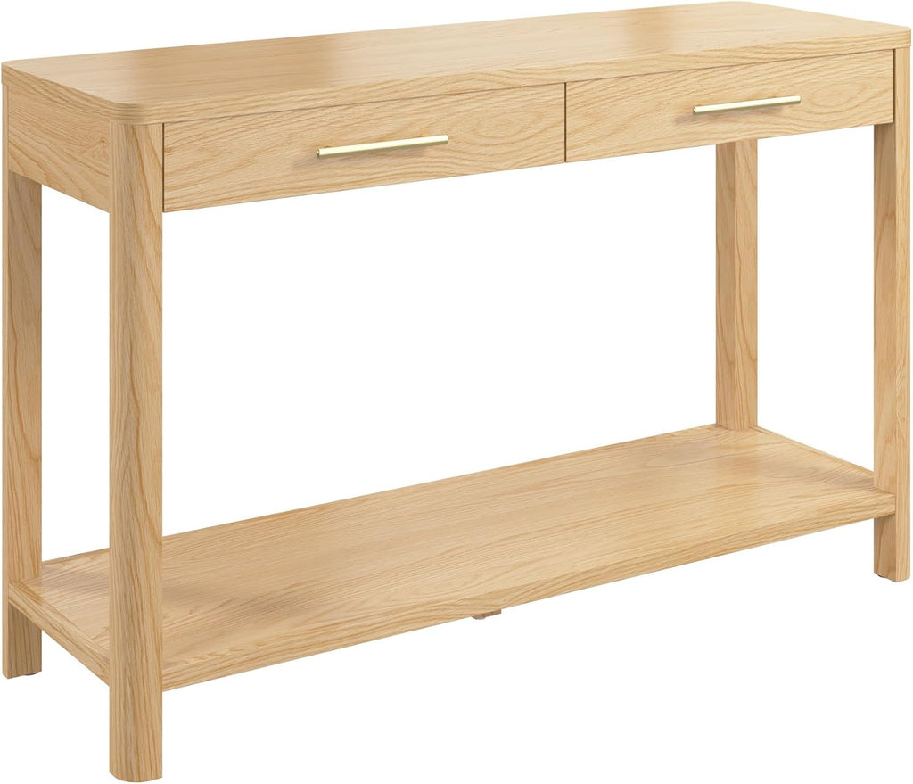 Bush Home Vera Console Table, Living Room or Entryway Furniture, Vera Collection, Natural White Oak