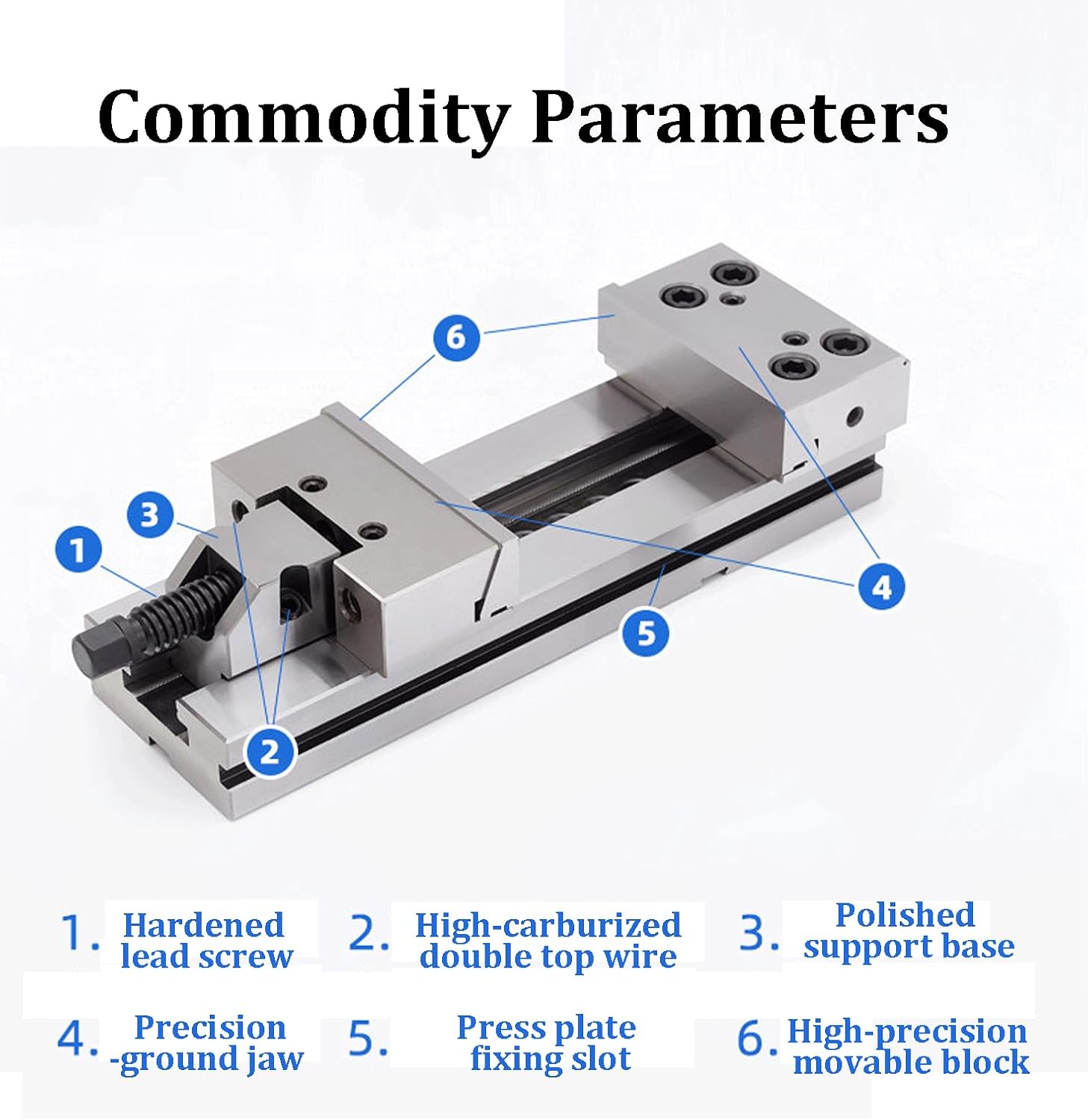 XXSTAR Precision Modular CNC Milling Vise, 0.005mm High Accuracy, GT100 4 Inch 100mm Jaw Width for CNC Milling Machine