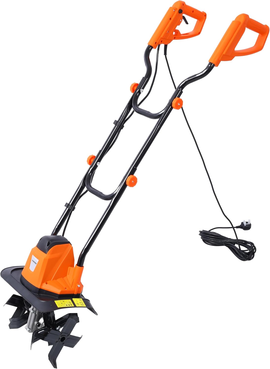 Electric Tiller Rotavator and Cultivator for Garden - Powerful 1050W for Ground Preparation | 32cm Cultivating Width, 22cm Depth Garden Tiller Cultivator Rotovator