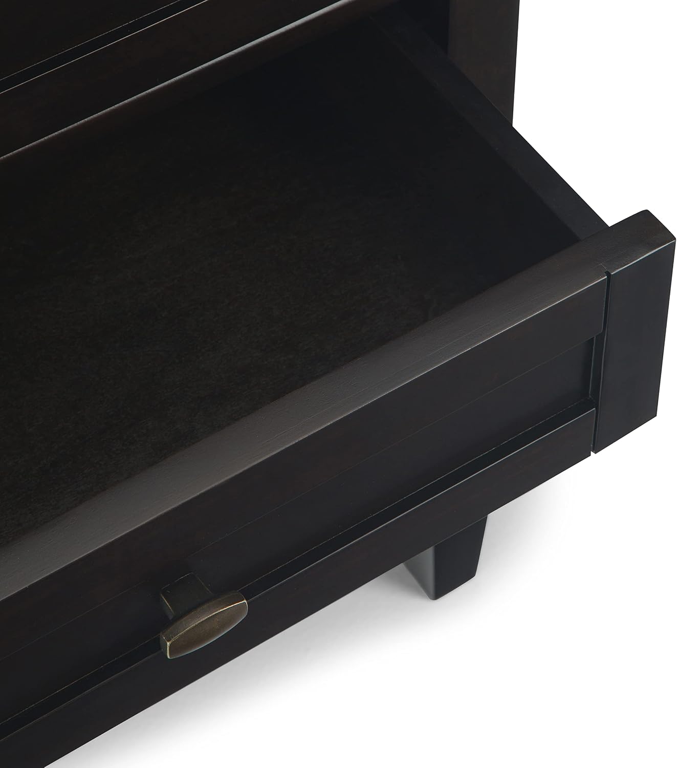 SIMPLIHOME Warm Shaker Solid Wood 24 inch Wide Transitional-Style Bedside Nightstand Tables in Hickory Brown for the Living Room and Bedroom (Set of 2)