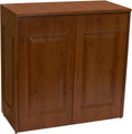 Household Essentials Steel Frame Tilt-Out Hamper Cabinet with Faux Wood Accents