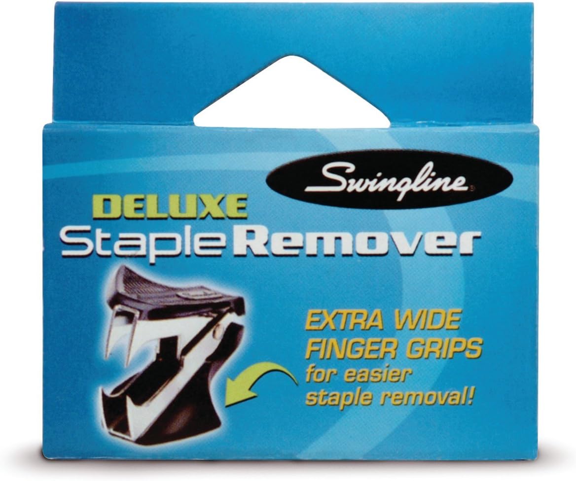 Swingline Staple Remover, Deluxe, Extra Wide, Steel Jaws, Black, 1 Case of 24 Staple Removers (S7038101-CS)