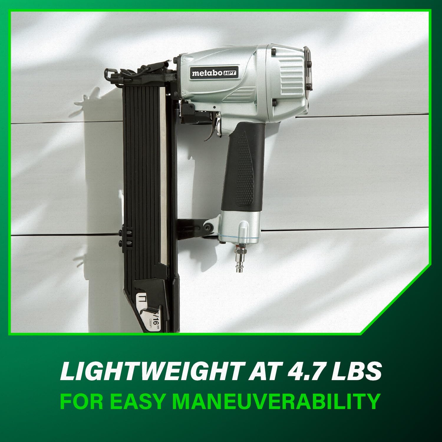Metabo HPT 15/16 Inch Wide Crown Stapler, Pro-preferred Pneumatic Power Nailers, Fastening Tool for Wire Lathing, Housewrap, Roofing & Insulation, 16 Gauge, 5/8'to 2' Crown Staples, N5021A