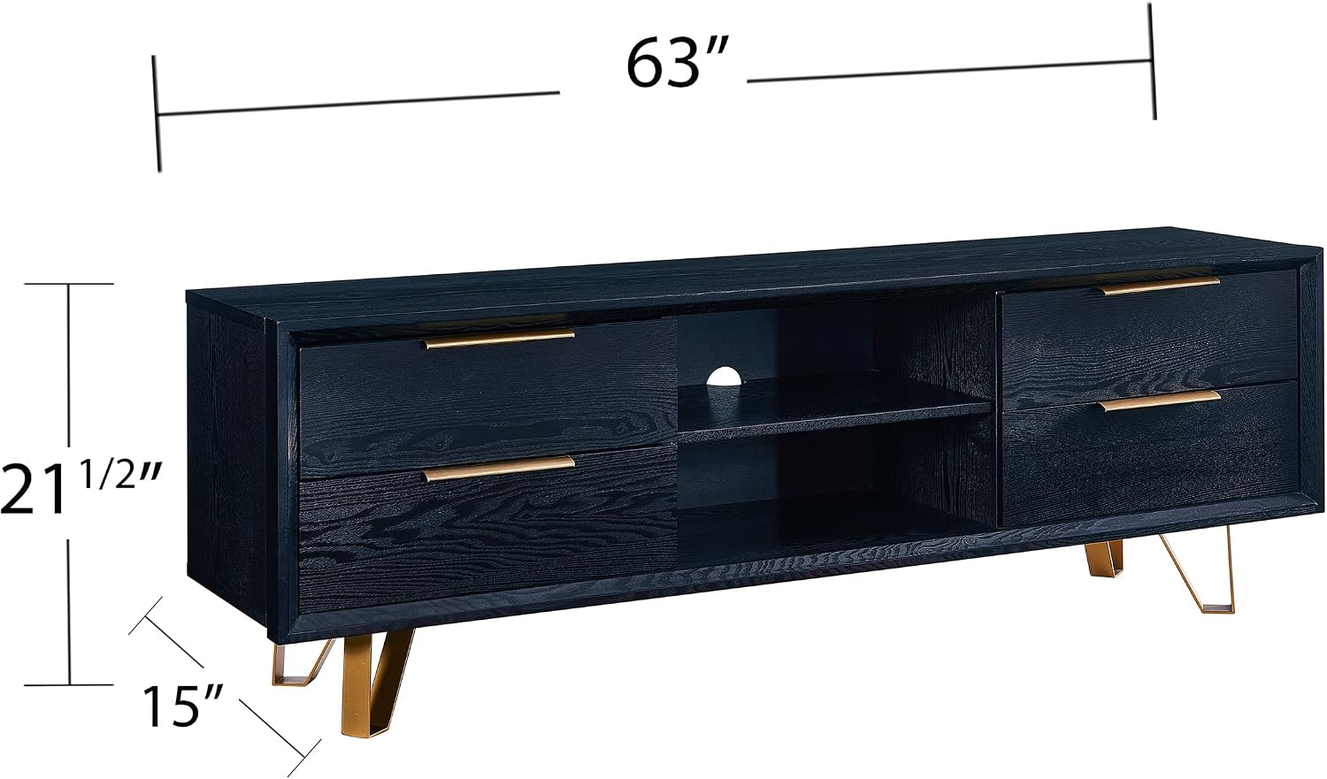 SEI Furniture Malone Black console table,