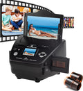Digital Film Scanner, Slide Negative Scanner with 2.4' LCD Screen and 8.1 Mega Pixels Sensor, Converts Film, Photo and Name Cards, Built-in 128 Mb Memory and Convenient to Use, for Family