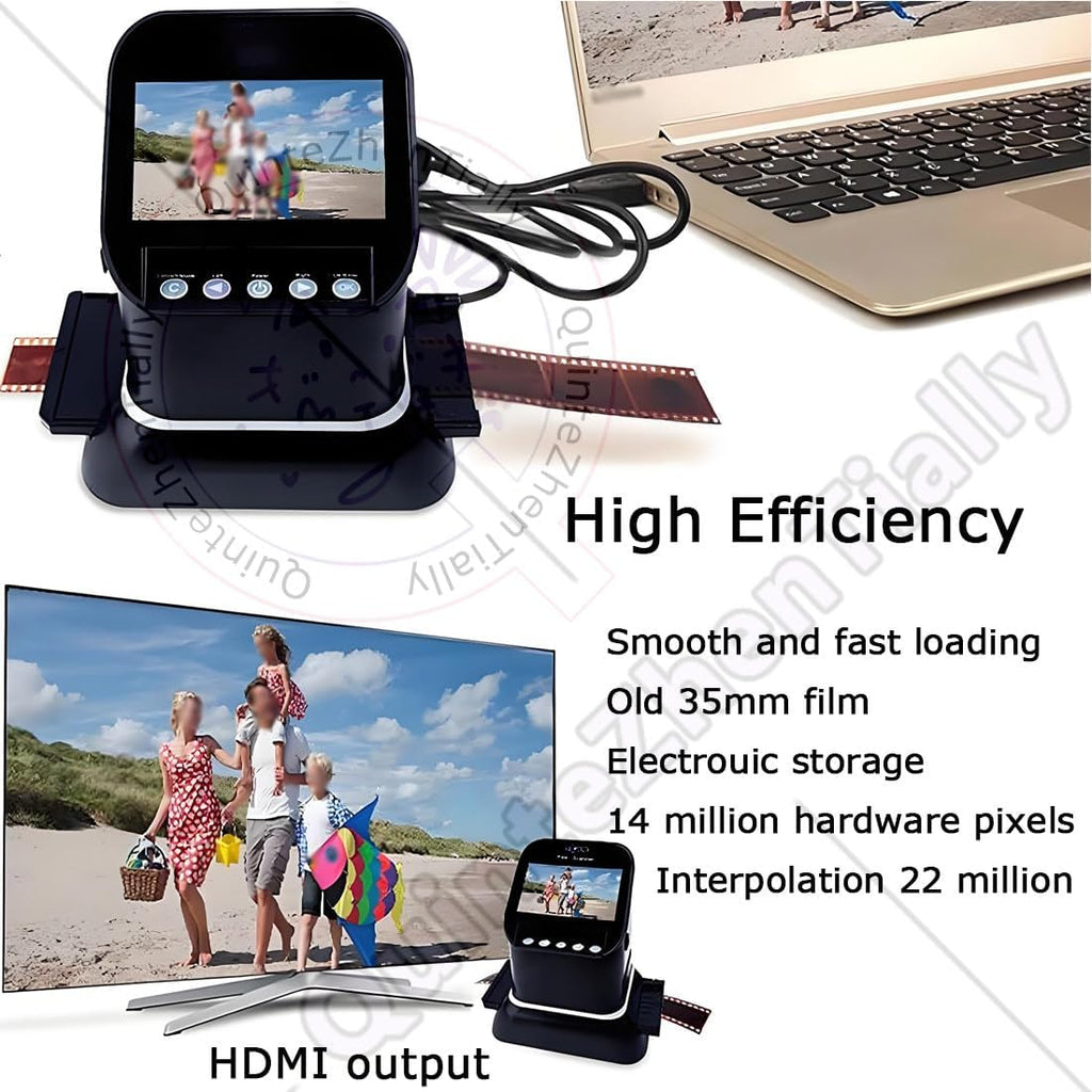 4.3' LCD All-in-One Digital Converter,High Resolution Film Slide Scanner,22 Mega Pixels Negative Photo Scanners,with 128mb Memory for Old Photo Slides & Films