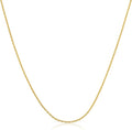 Kooljewelry 14k Yellow Gold 0.8 mm Diamond-cut Cable Chain Necklace