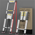 Telescoping Ladder, 16.5 FT Aluminum Extendable Ladder, 330 Lbs Capacity, Collapsible Folding Ladder for House, Roof, RV & Travel Trailer (Silver)