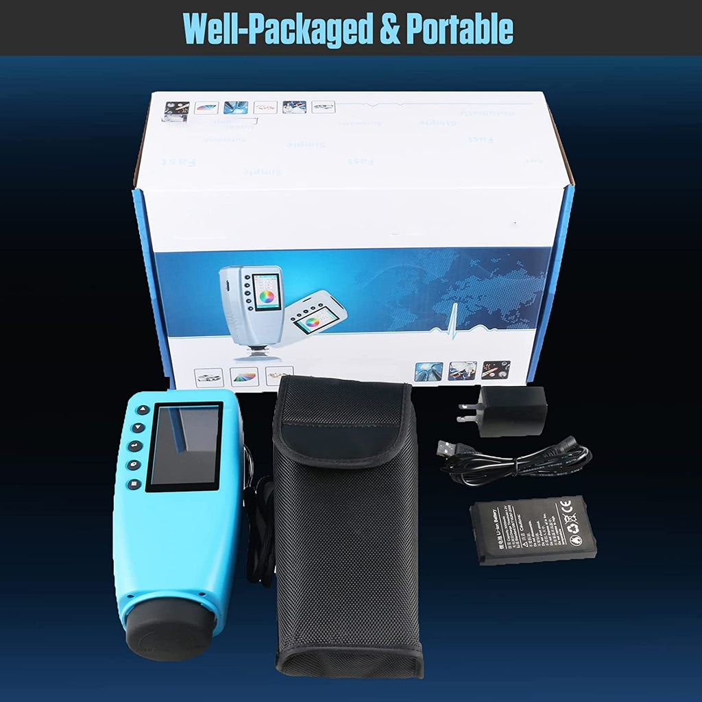 Angchun Handheld Colorimeter - Precise Portable Color Analyzer Digital Color Reader with 8mm Aperture and True -Color Display Tester Kit Lab Colorimeter Color Difference Meter Tester for Multi-Purpose