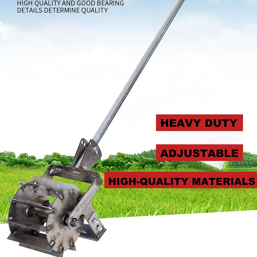 Garden Rotavator, Cordless Tiller Cultivator,Small Household Weed Hoe and Scarifier,Hand Push Weeding Tool,Manual Tiller and Weeder